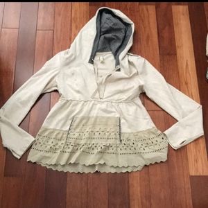 Free people cream hoodie